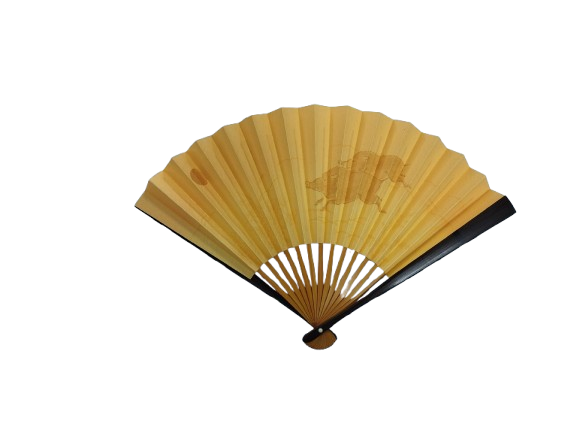 Japanese Folding Fan — Zodiac Boar Design (Pre-Owned /No.34E )