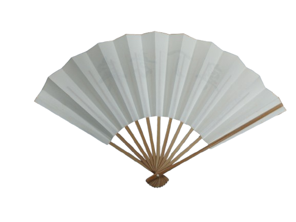 Calligraphy Japanese Folding Fan — Hand-Brushed Kanji Art (Pre-Owned /No.37H ) - 画像 (2)