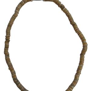 Natural Shell Bead Necklace — Handmade Style with Central Stone Accent(Pre-Owned /No.48 )